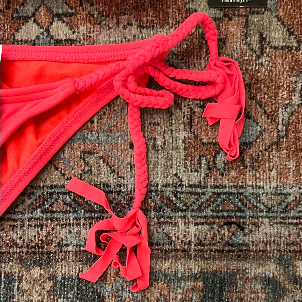 BILLABONG Neon Pink String Bikini Set in Sz L - NWT!!! - Picture 4 of 6
